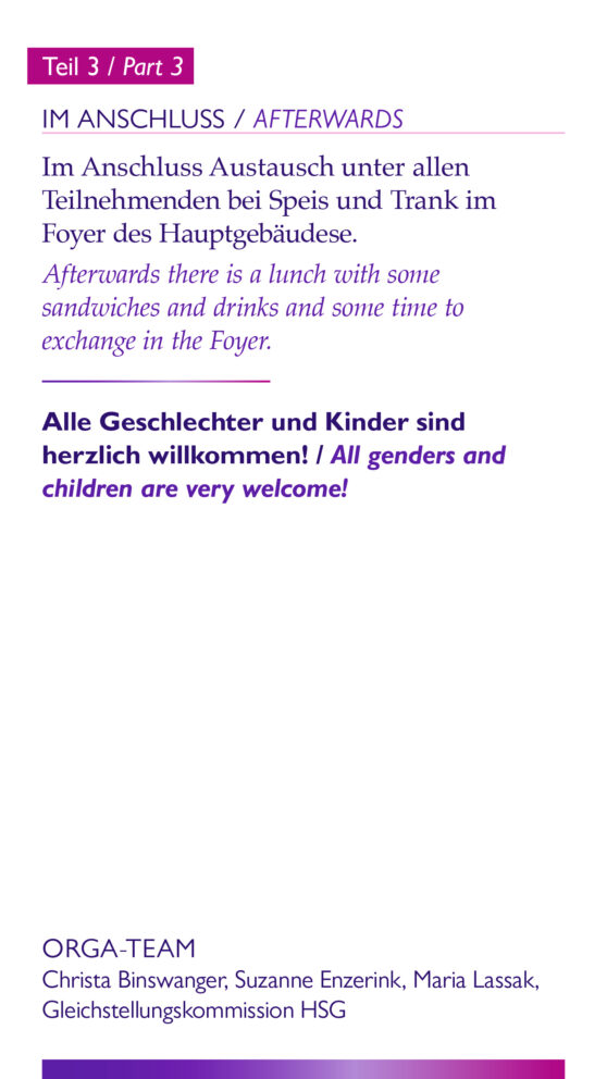 Uni St.Gallen, Gender Diversity, Mittagsgespraeche Flyer 2023 (Seite 5)